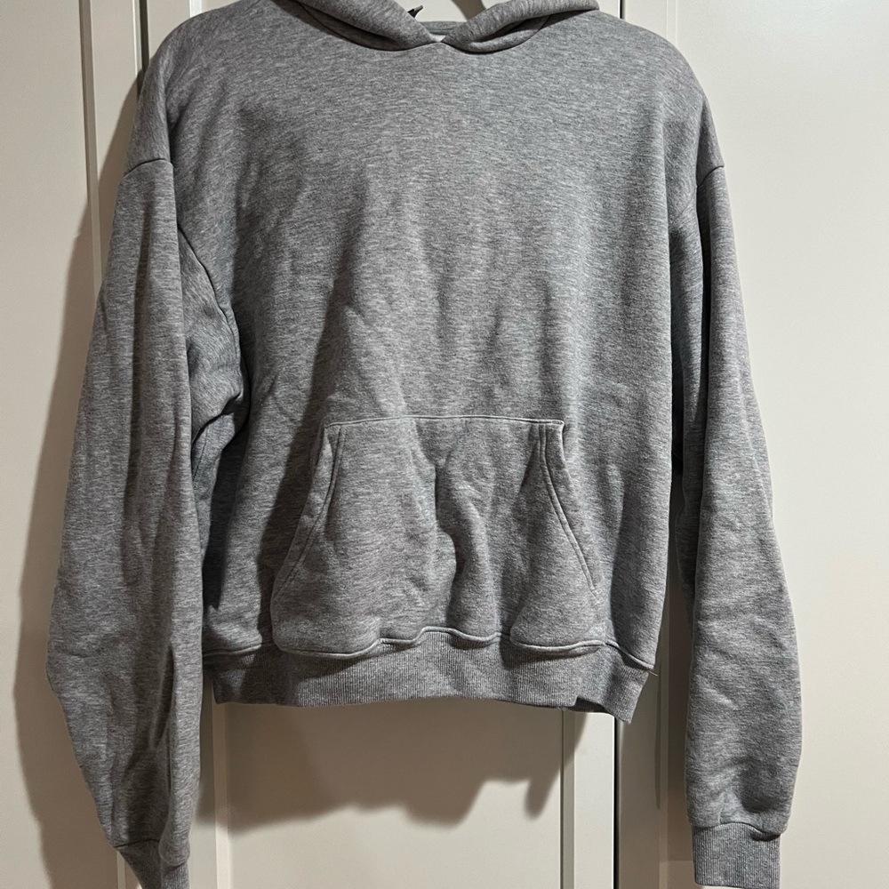 Skims Cropped Pullover Hoodie Sweatshirt